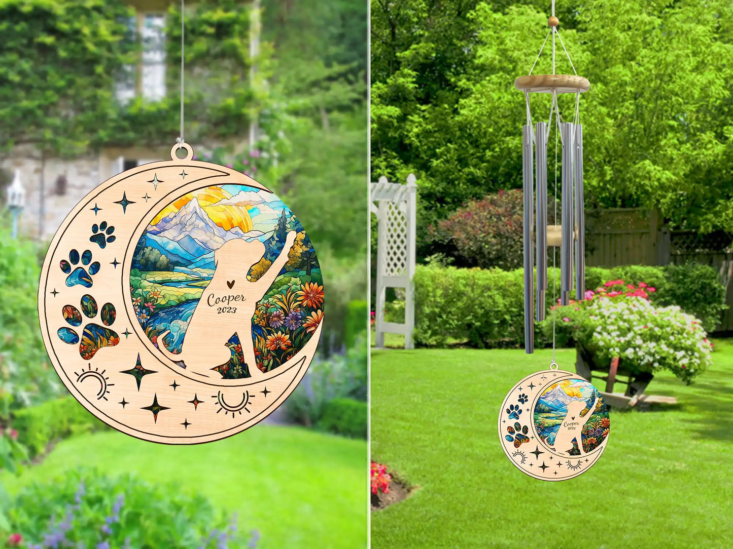 Personalized Boxer Dog Memorial Wind Chime - Pet Loss Remembrance Gift