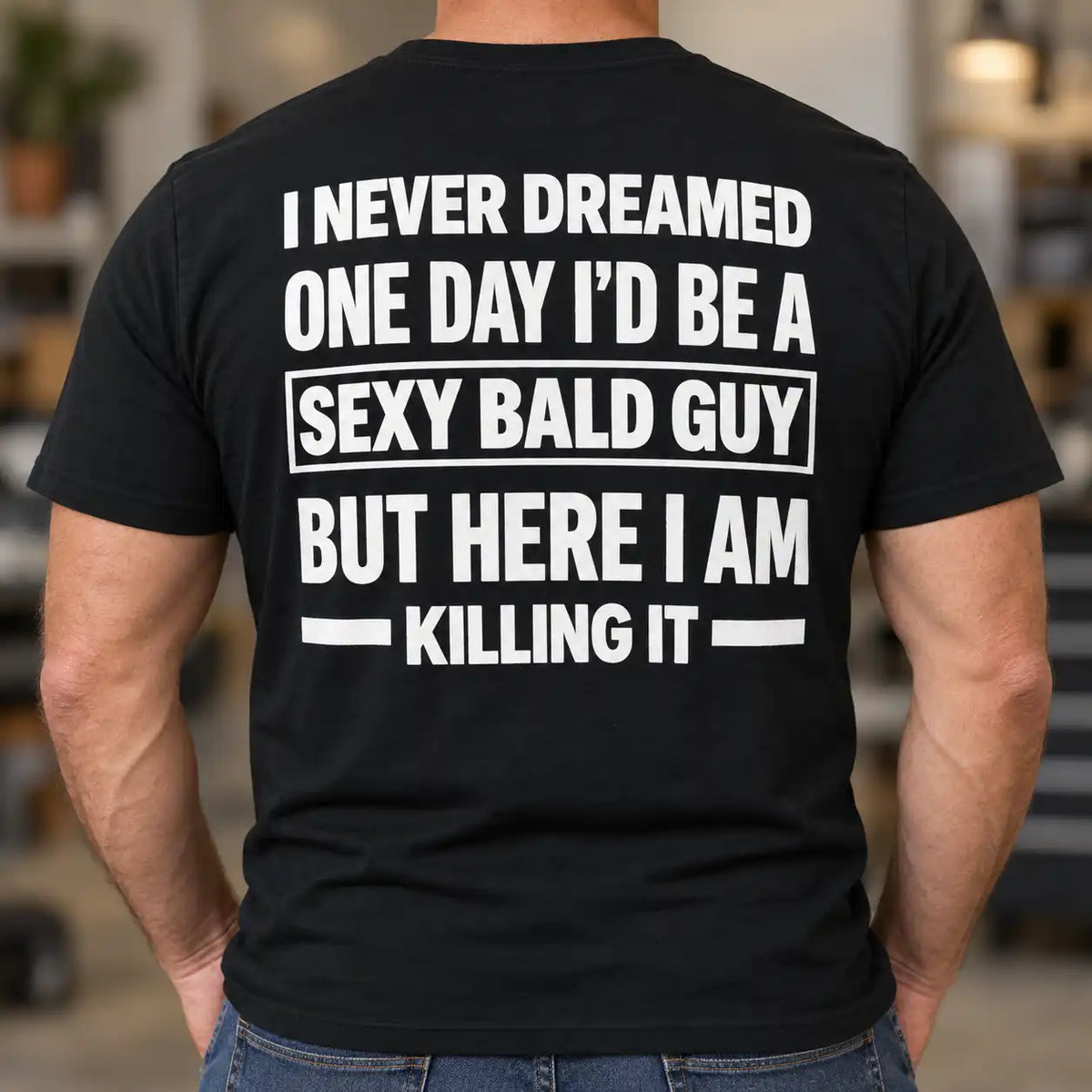 Funny Bald Man T-Shirt, Humorous Graphic Tee for Men