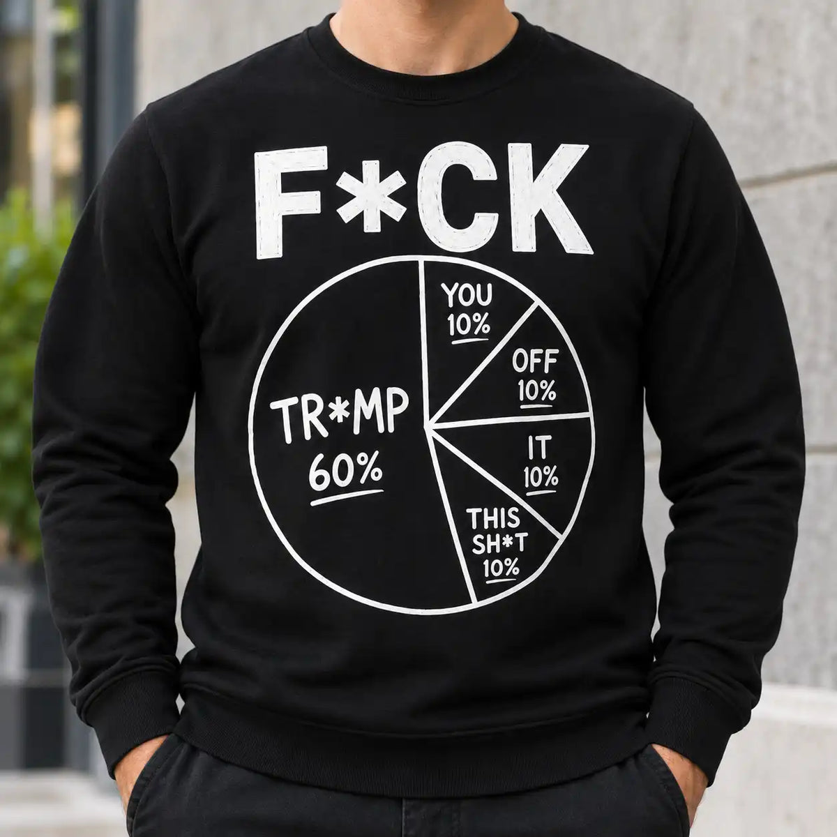 Funny Pie Chart Sarcastic T-Shirt, Anti Political Humor Graphic Tee, Sarcastic Adult Humor Gag Gift Shirt
