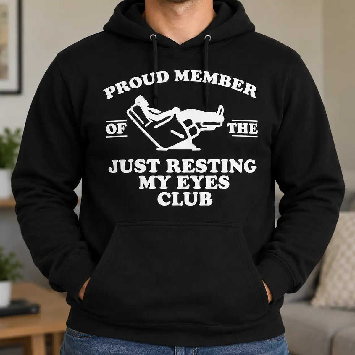 Just Resting My Eyes Club Shirt, Funny Dad Nap Recliner T-Shirt, Proud Member Gift For Father Grandpa