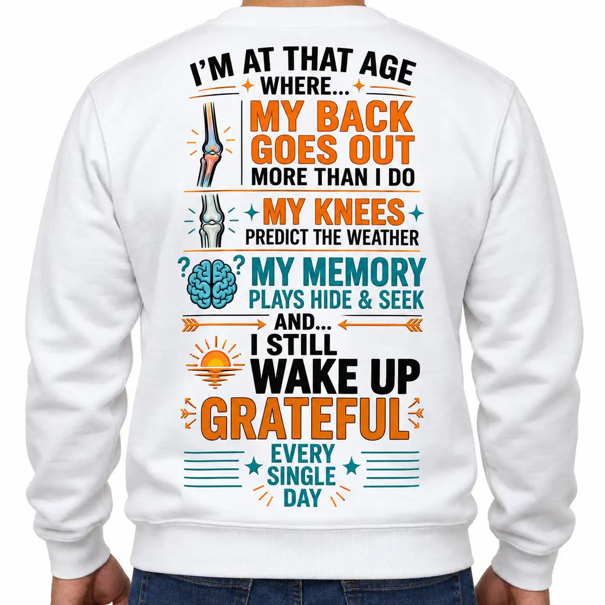 Funny Aging T-Shirt, My Back Goes Out More Than I Do, Middle Age Humor Shirt, Dad Joke Tee
