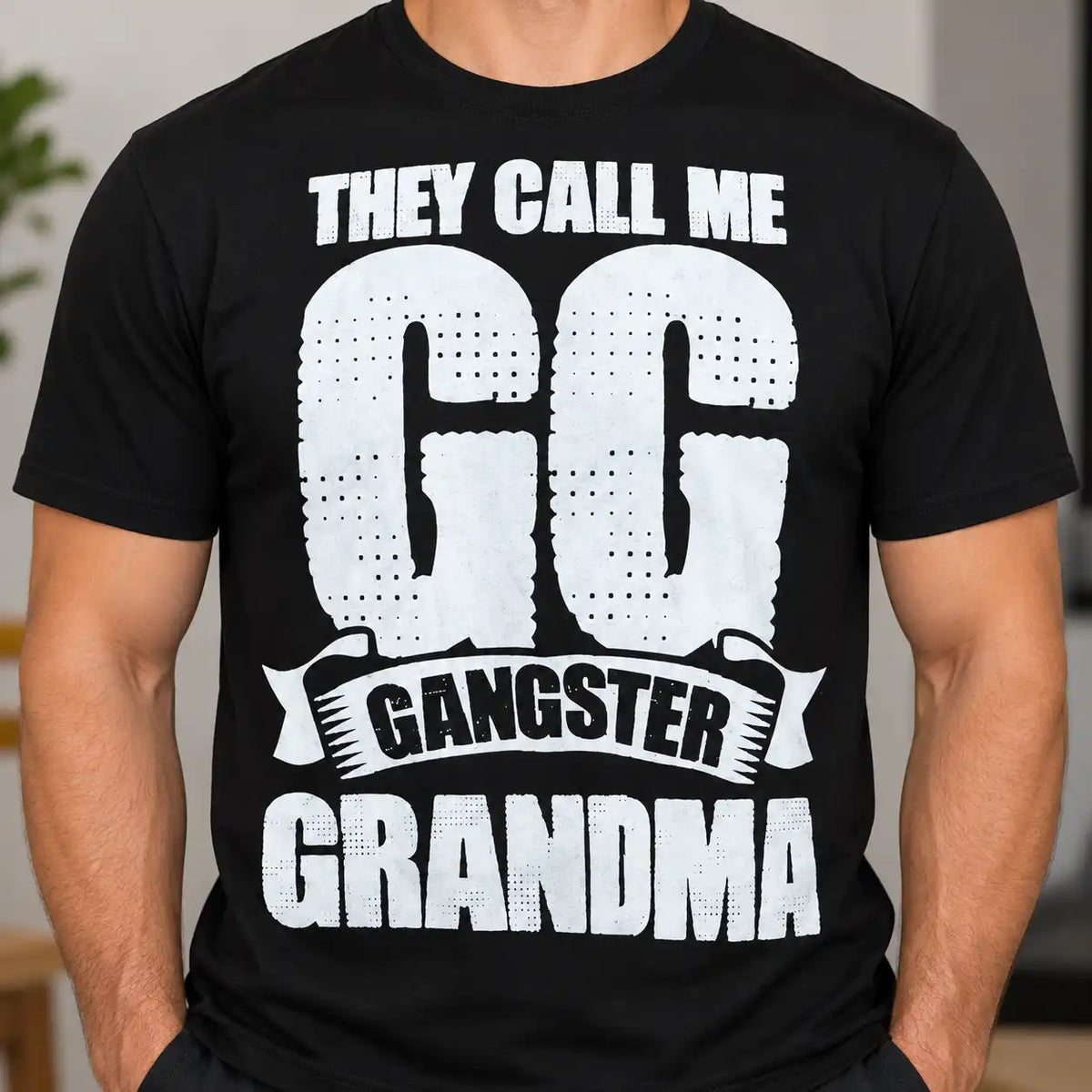 They Call Me GG Gangster Grandma T-Shirt, Funny Grandma Graphic Tee