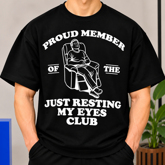 Funny Resting Eyes Shirt, Relaxing Humor Graphic Tee