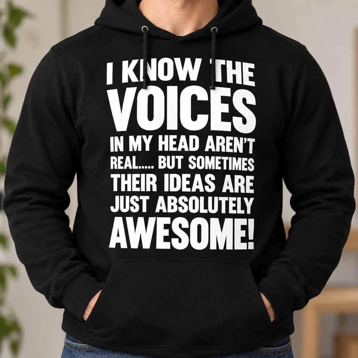 I Know The Voices In My Head Aren't Real Shirt, Funny Sarcastic Quote T-Shirt, Dark Humor Gag Gift Tee