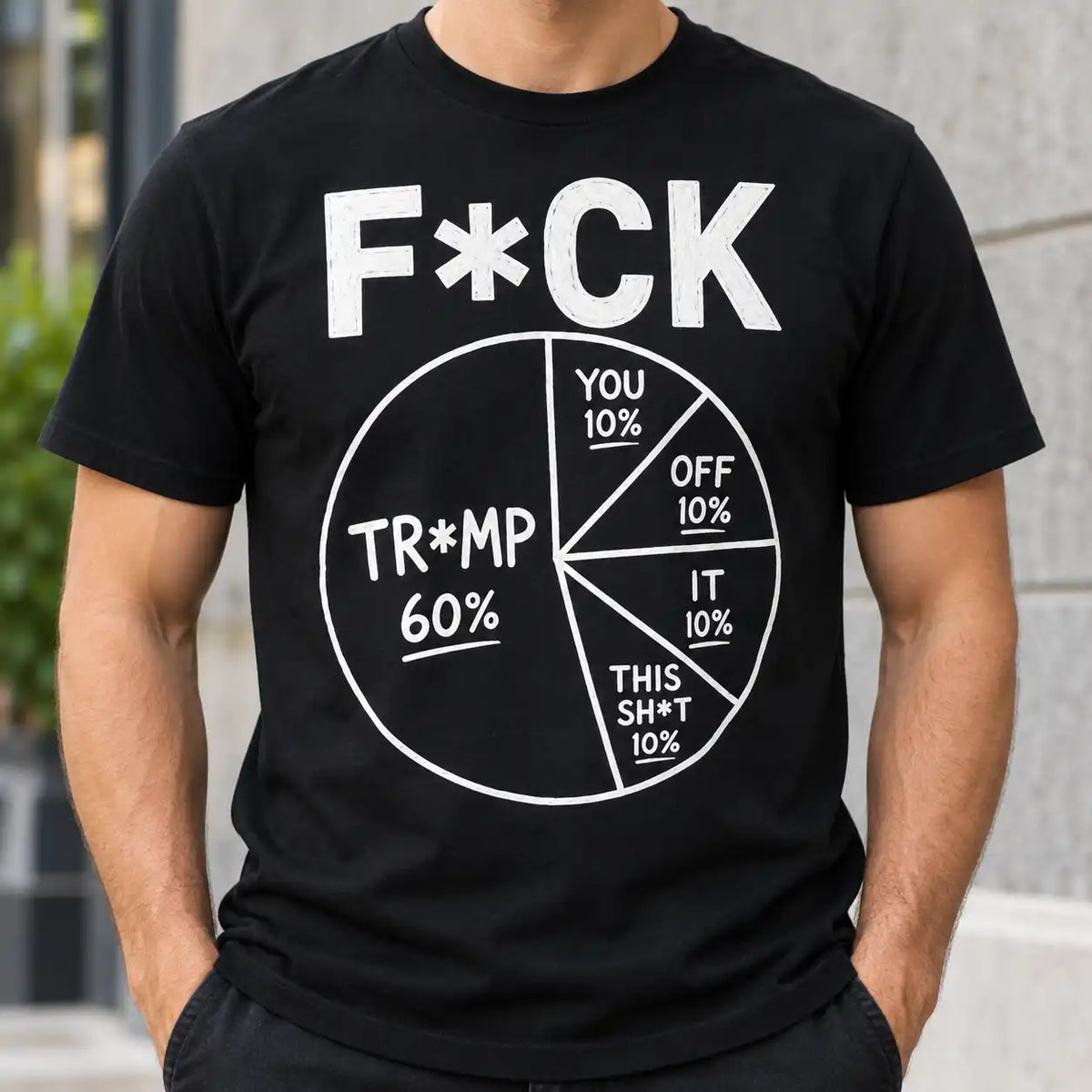 Funny Pie Chart Sarcastic T-Shirt, Anti Political Humor Graphic Tee, Sarcastic Adult Humor Gag Gift Shirt