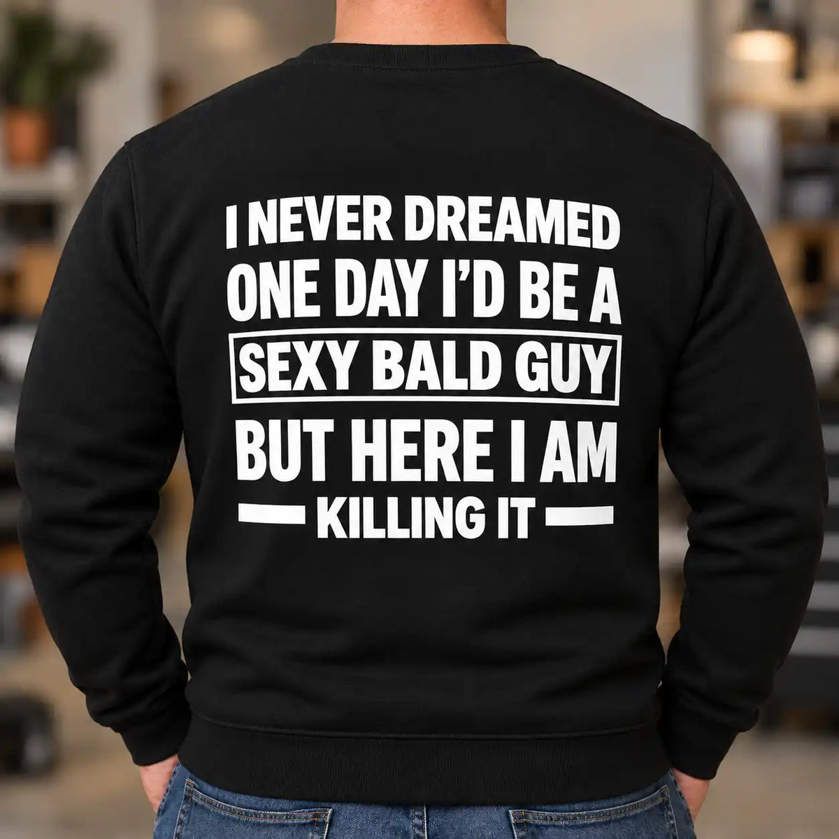 Funny Bald Man T-Shirt, Humorous Graphic Tee for Men