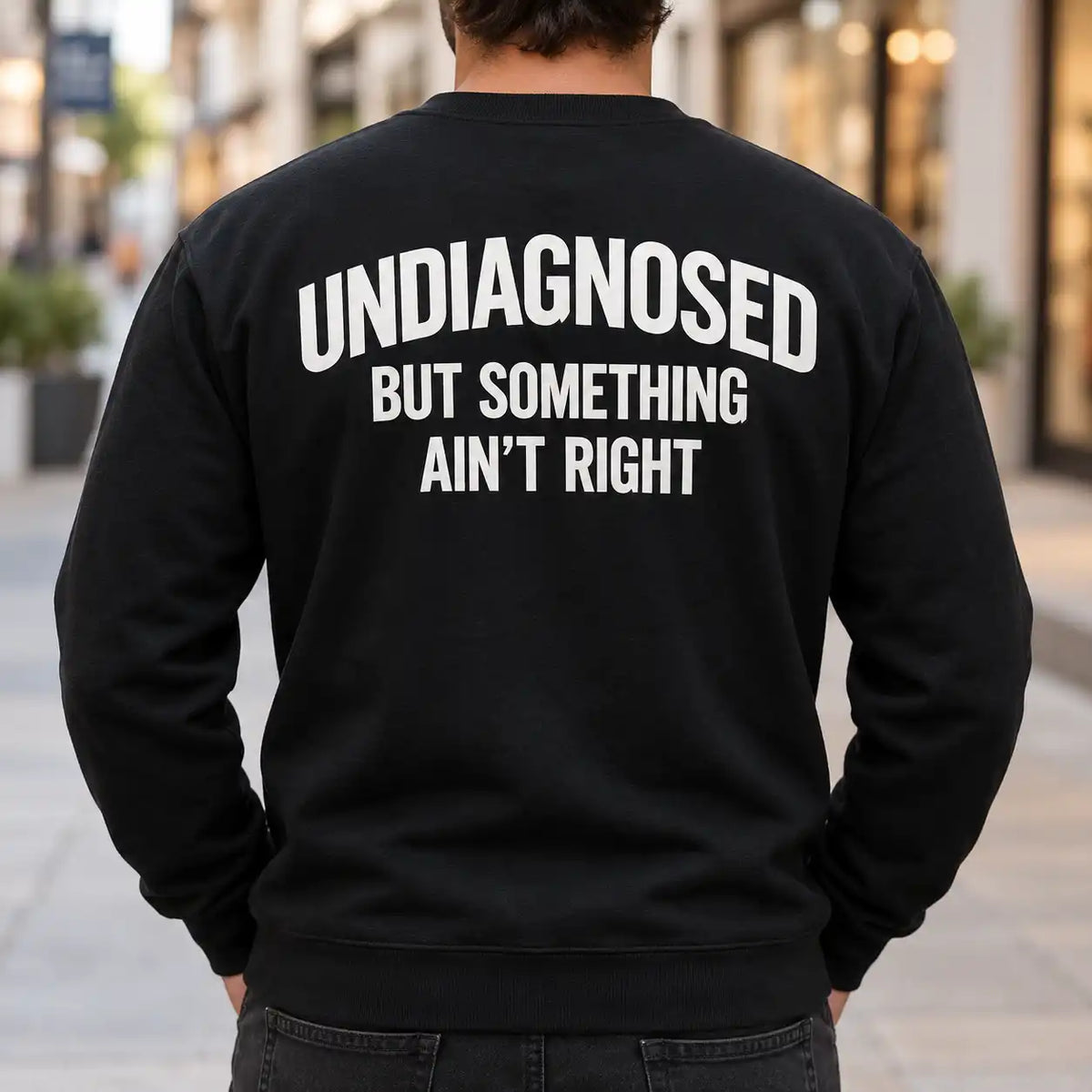 Undiagnosed But Something Ain't Right Shirt, Funny Sarcastic Back Print T-Shirt, Relatable Humor Gag Gift Tee
