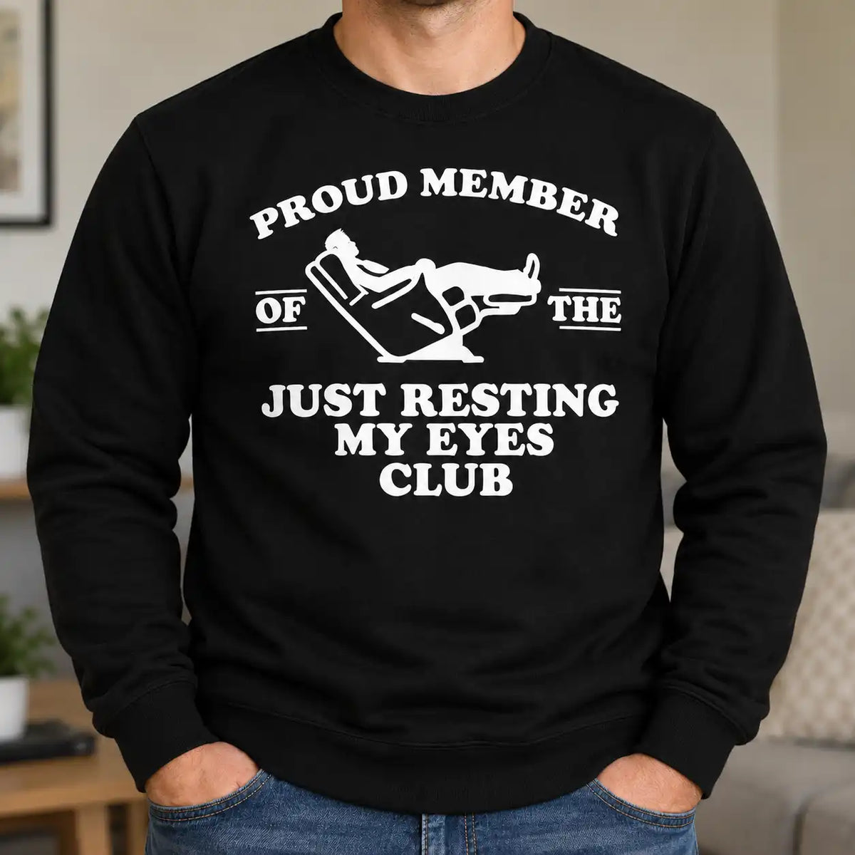 Just Resting My Eyes Club Shirt, Funny Dad Nap Recliner T-Shirt, Proud Member Gift For Father Grandpa