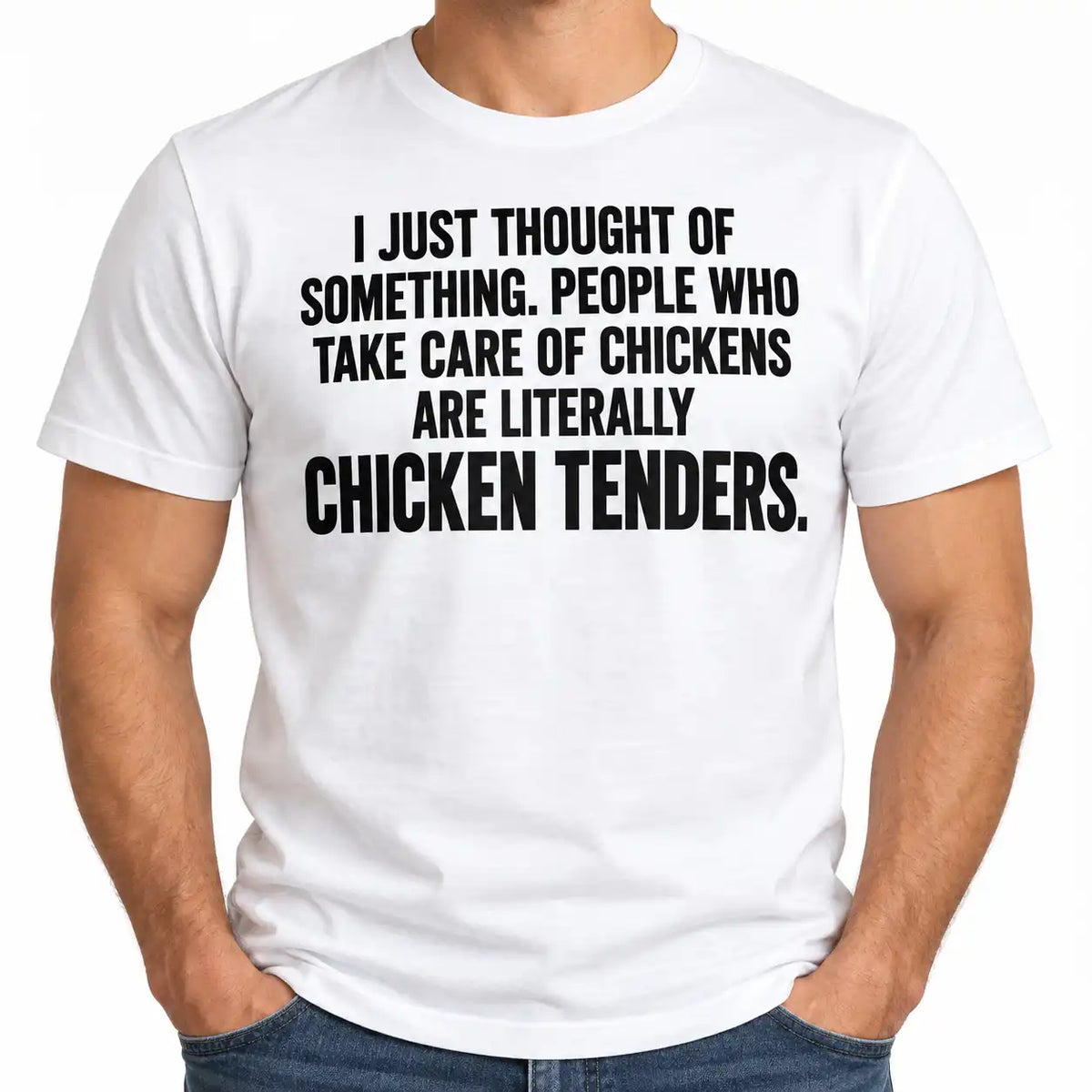Funny Chicken Tenders T-Shirt, Chicken Lover Joke Tee, Funny Food Pun Shirt