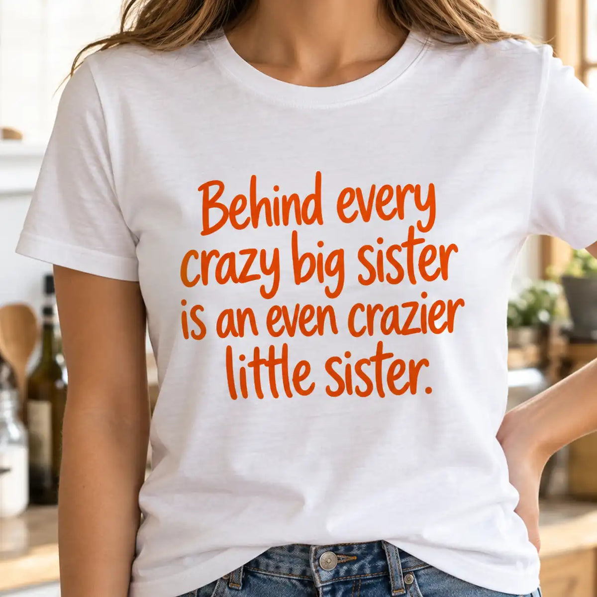 Funny Big Sister T-Shirt, Crazy Big Sister Crazy Little Sister Quote Tee, Sister Gift, Sibling Humor Shirt
