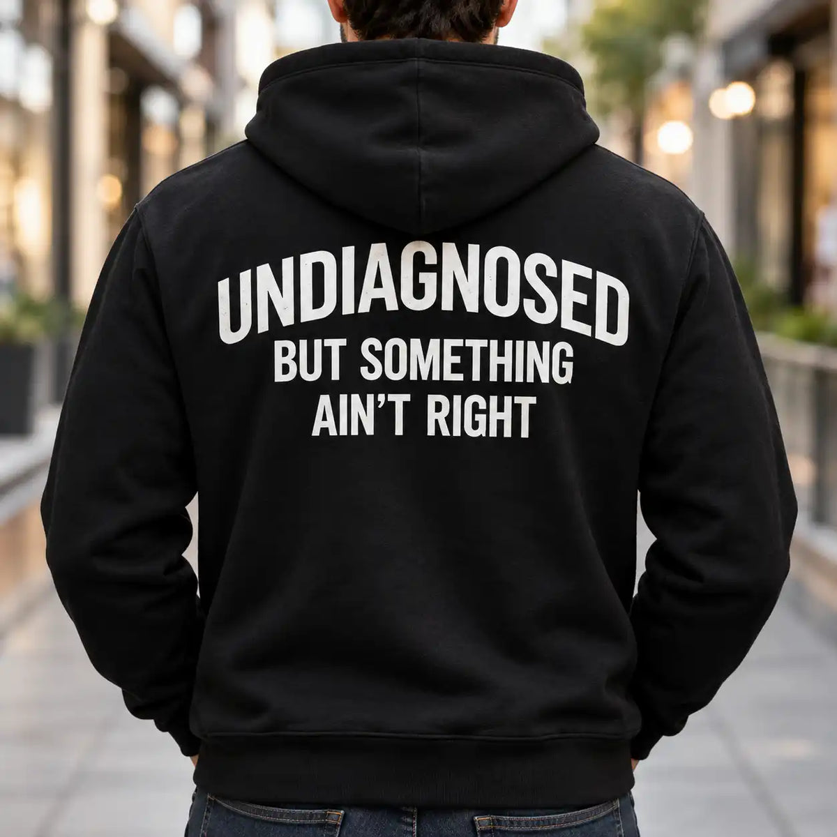 Undiagnosed But Something Ain't Right Shirt, Funny Sarcastic Back Print T-Shirt, Relatable Humor Gag Gift Tee
