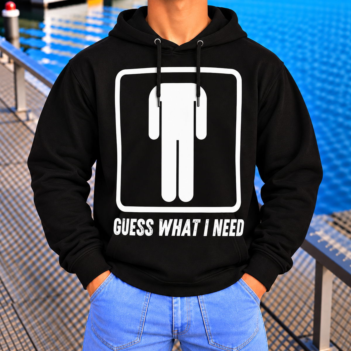 Funny Bathroom Humor T-Shirt, Guess What I Need Graphic Tee