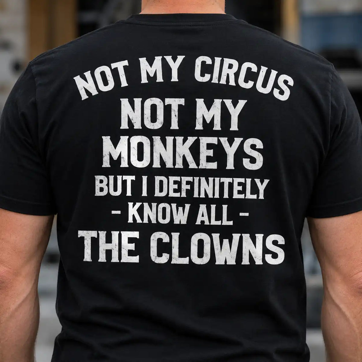 Funny Sarcastic Quote T-Shirt, Not My Circus Graphic Tee for Men