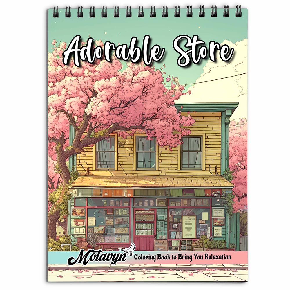 MOTAVYN Adorable Store Coloring Book for Adults