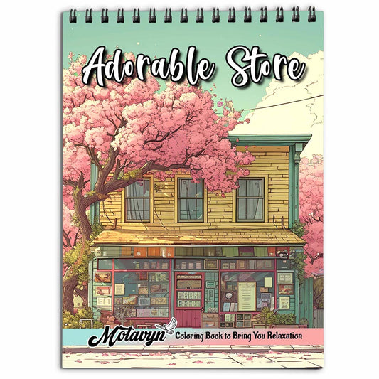 MOTAVYN Adorable Store Coloring Book for Adults