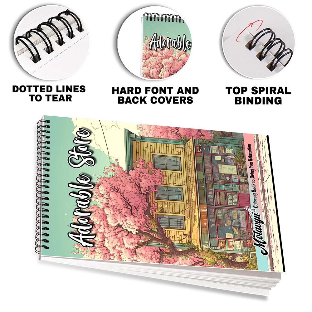 MOTAVYN Adorable Store Coloring Pages for Adults