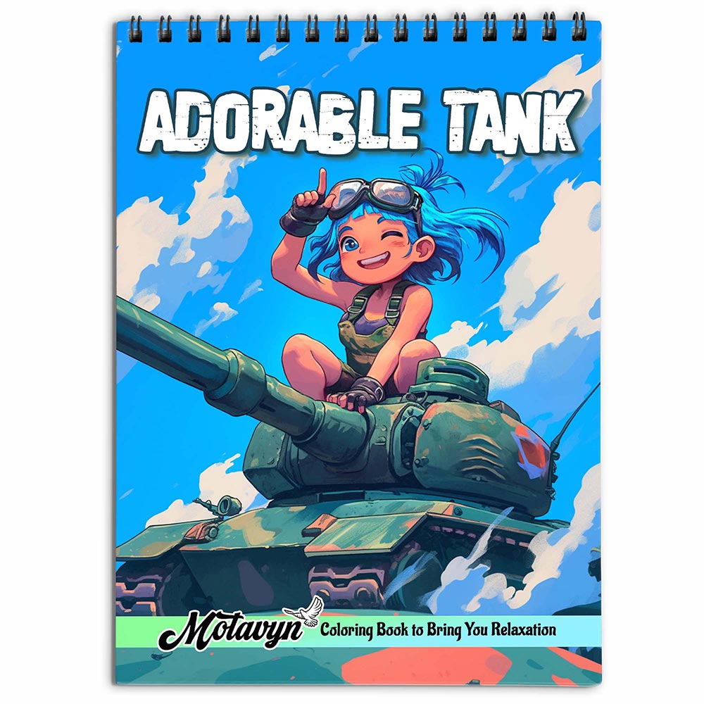 MOTAVYN Adorable Tank Coloring Book for Adults