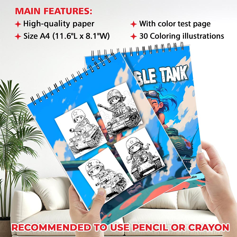 MOTAVYN Adorable Tank Coloring Sheets for Adults