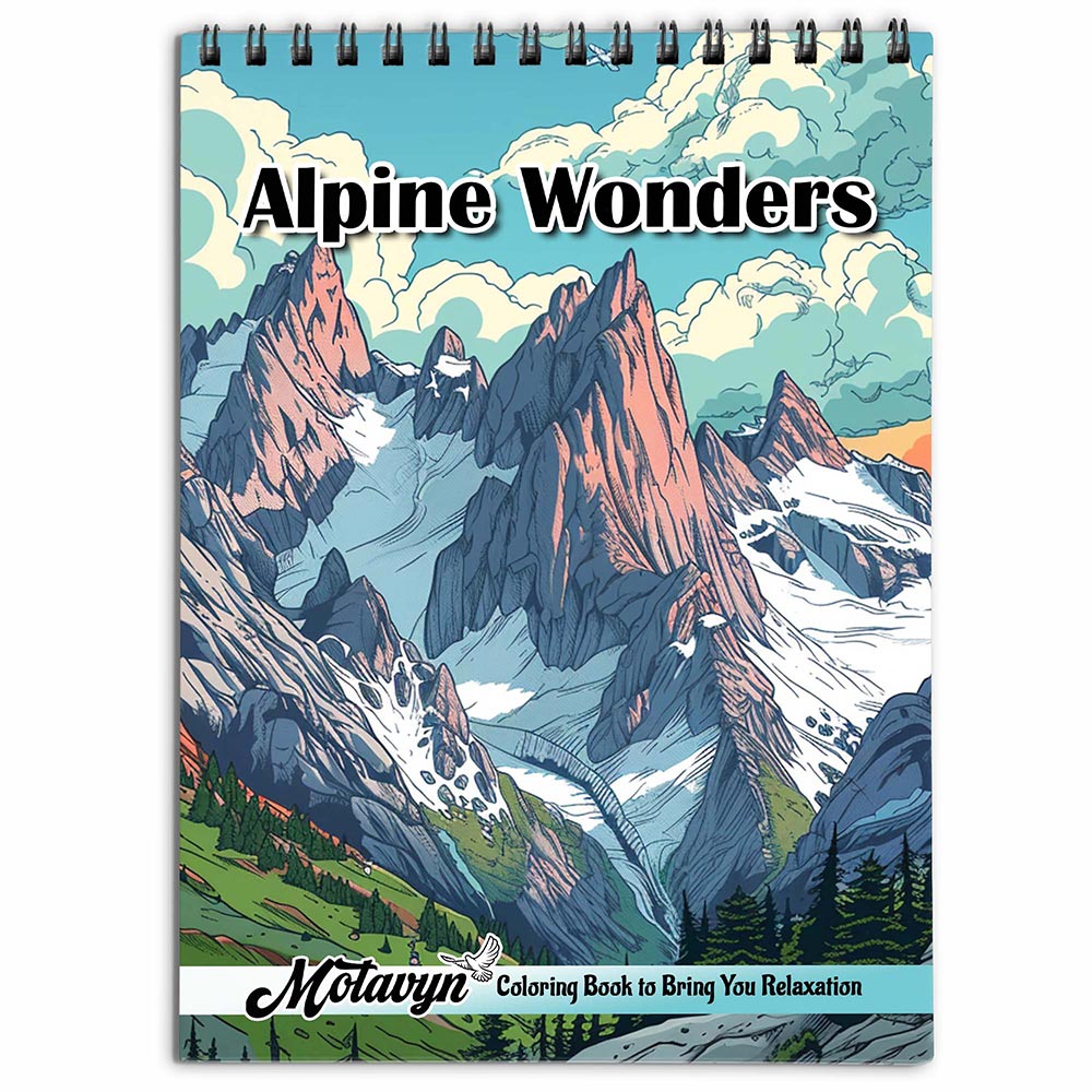 MOTAVYN Alpine Wonders Coloring Book for Adults