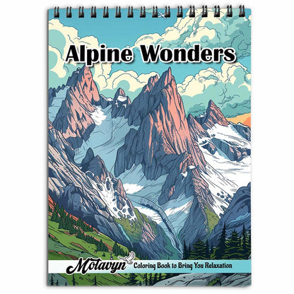 MOTAVYN Alpine Wonders Coloring Book for Adults