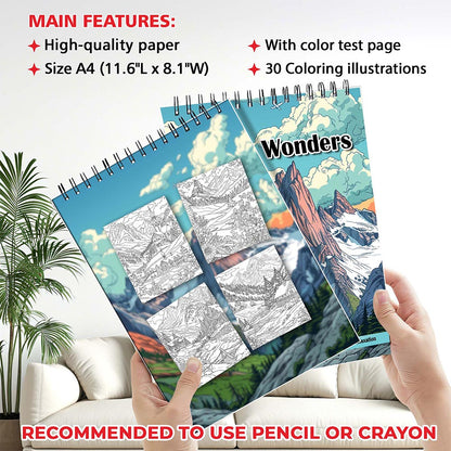 MOTAVYN Alpine Wonders Coloring Sheets for Adults