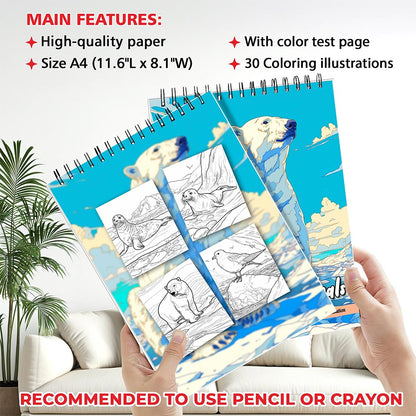 MOTAVYN Antarctic Animals Coloring Sheets for Adults