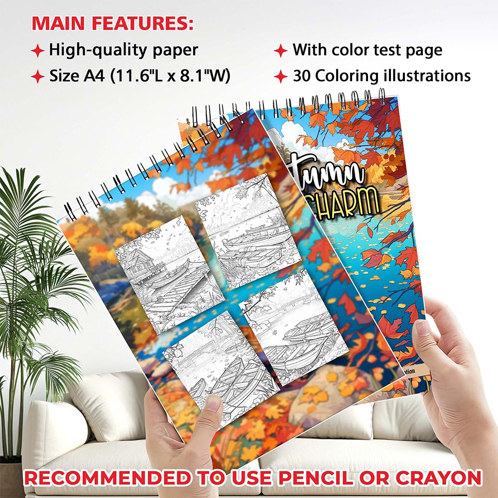 MOTAVYN Autumn Charm Coloring Sheets for Adults