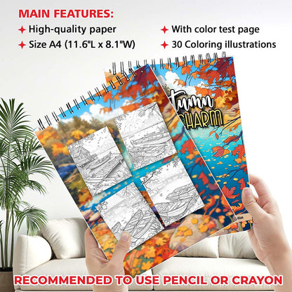 MOTAVYN Autumn Charm Coloring Sheets for Adults
