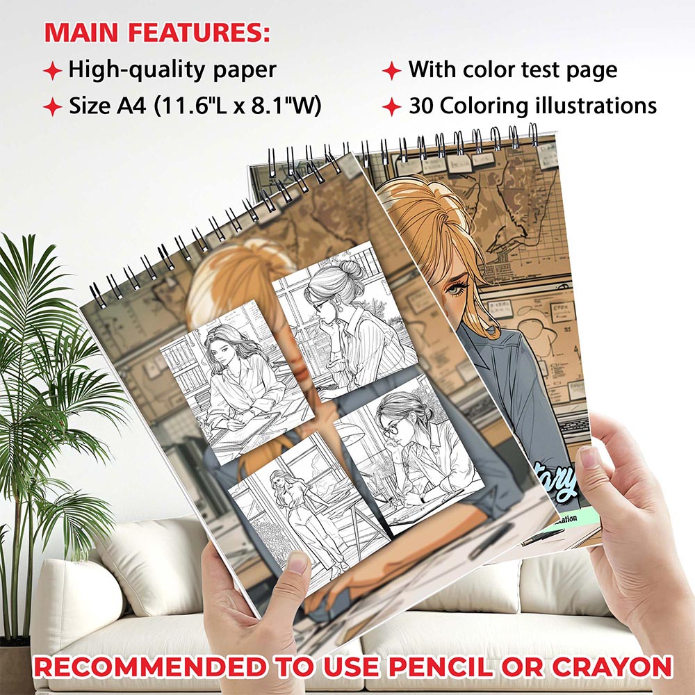MOTAVYN Beauty Secretary Coloring Sheets for Adults