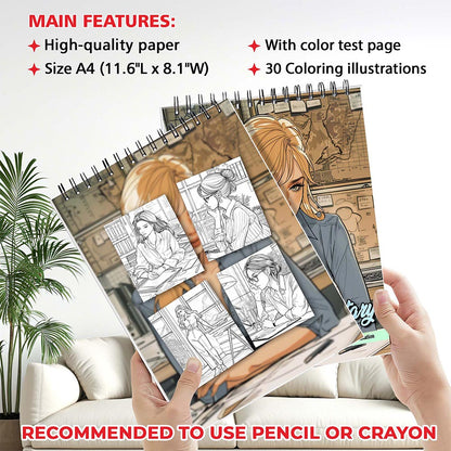 MOTAVYN Beauty Secretary Coloring Sheets for Adults