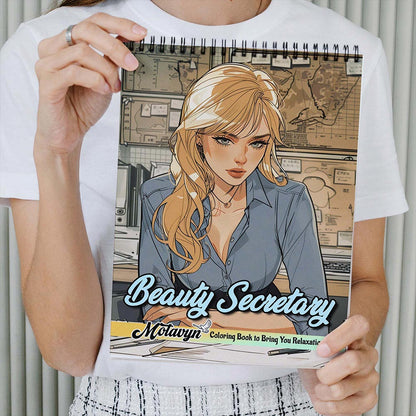 MOTAVYN Beauty Secretary Coloring Book Spiral Bound for Adults