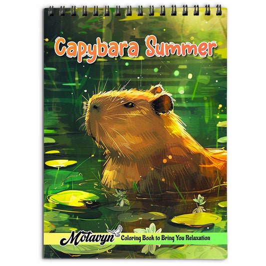 MOTAVYN Capybara Summer Coloring Book for Adults
