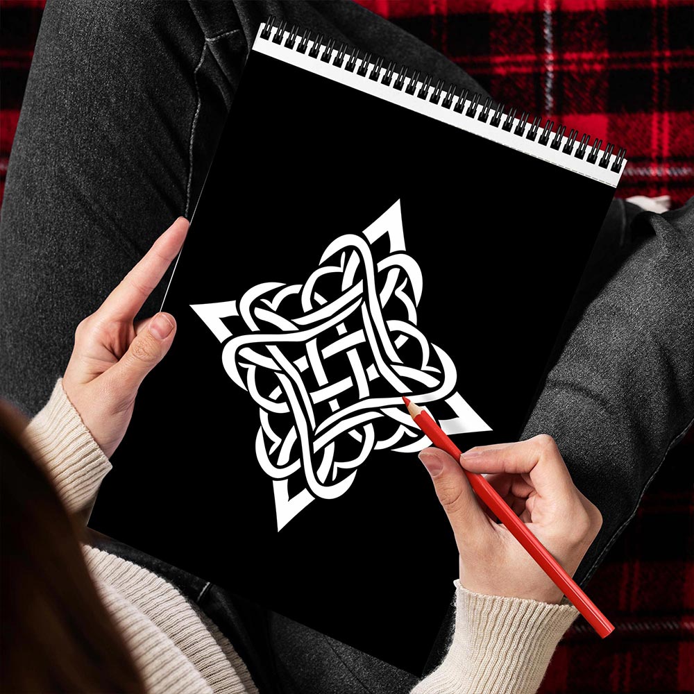 MOTAVYN Celtic Knots Spiral Bound Coloring Book for Adults