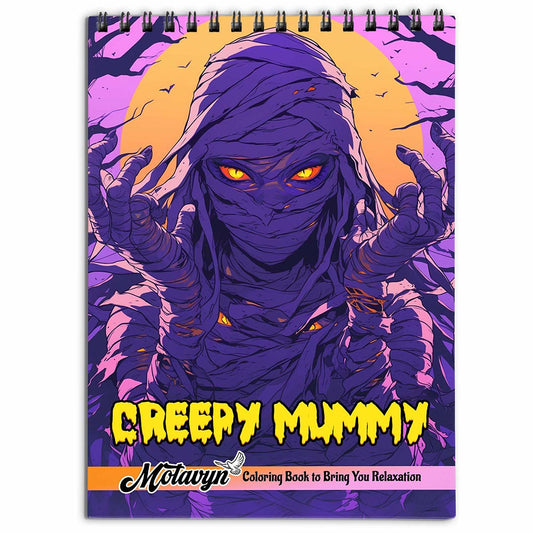 MOTAVYN Creepy Mummy Coloring Book for Adults