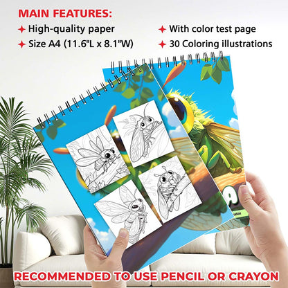 MOTAVYN Cute Cicada Coloring Sheets for Adults