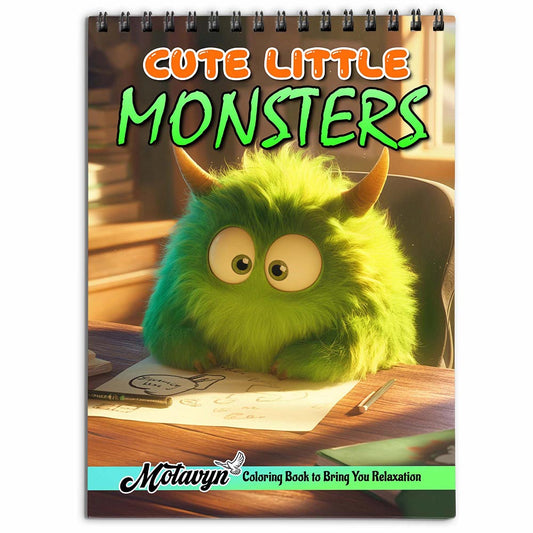 MOTAVYN Cute Small Monsters Coloring Book for Adults
