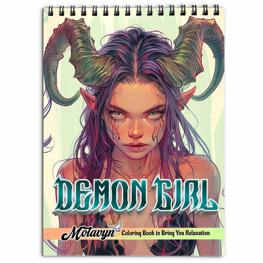 MOTAVYN Demon Girl Coloring Book for Adults