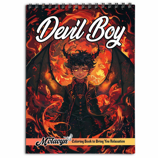 MOTAVYN Devil Boy Coloring Book for Adults