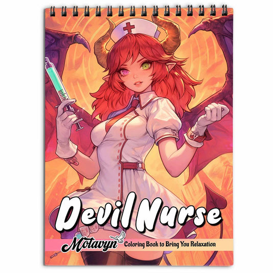 MOTAVYN Devil Nurse Coloring Book for Adults