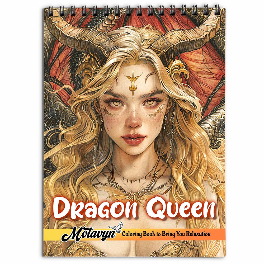 MOTAVYN Dragon Queen Coloring Book for Adults