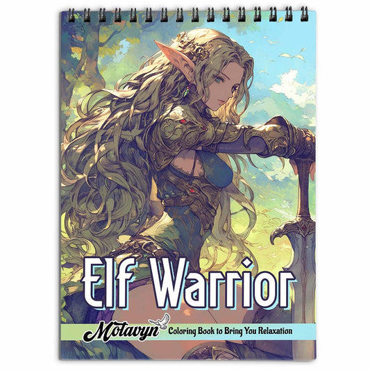MOTAVYN Elf Warrior Coloring Book for Adults