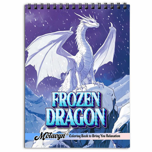 MOTAVYN Frozen Dragon Coloring Book for Adults
