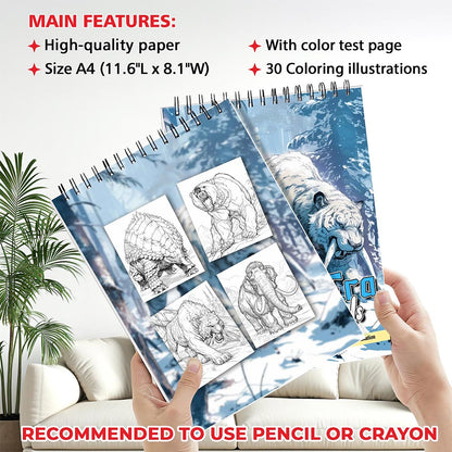 MOTAVYN Glacial Era Animals Coloring Sheets for Adults