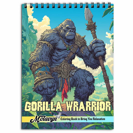 MOTAVYN Gorilla Warrior Coloring Book for Adults