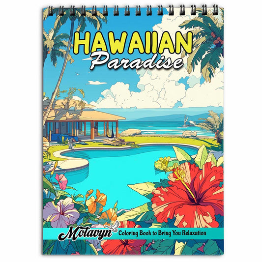 MOTAVYN Hawaiian Paradise Coloring Book for Adults