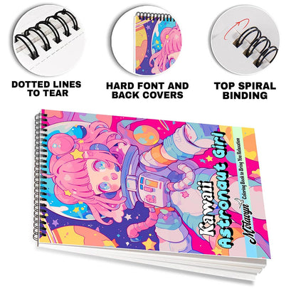 MOTAVYN Kawaii Astronaut Girl Coloring Pages for Adults