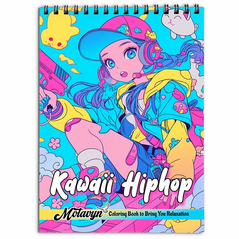 MOTAVYN Kawaii Hiphop Coloring Book for Adults