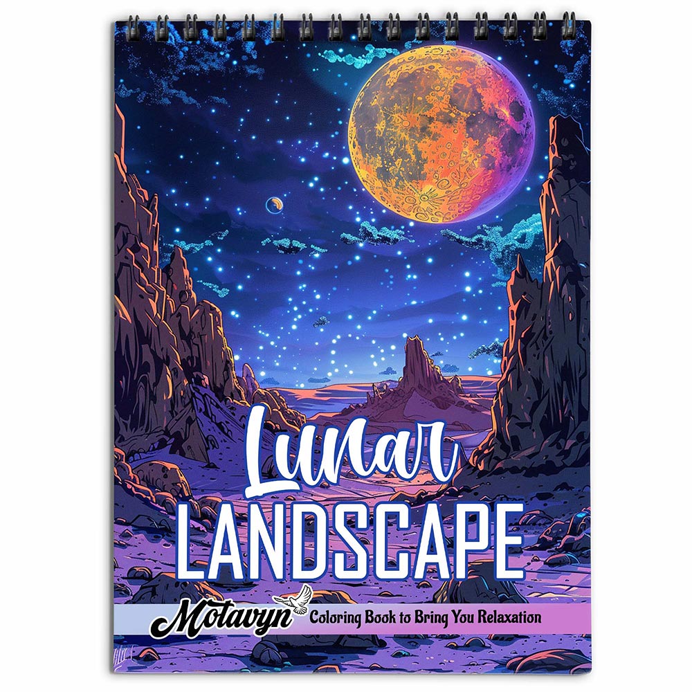 MOTAVYN Lunar Landscape Coloring Book for Adults