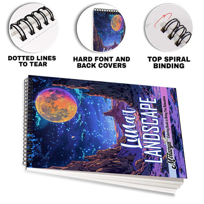 MOTAVYN Lunar Landscape Coloring Pages for Adults