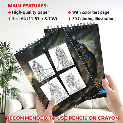 MOTAVYN Medieval Knights Coloring Sheets for Adults